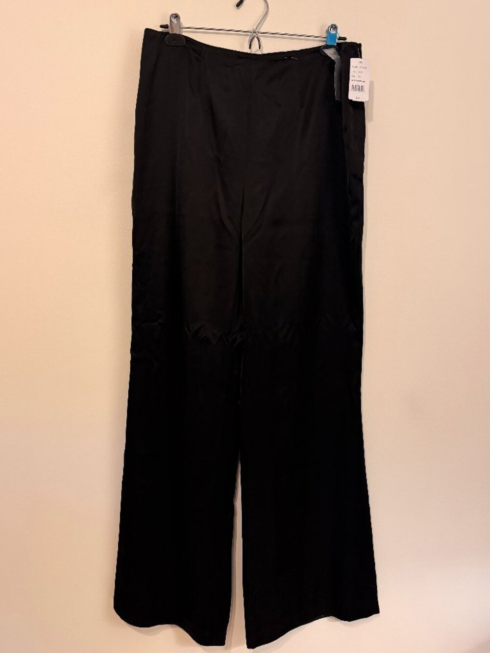 NWT Vintage 90s Juliana Collezione Black Wide Leg Pants, Size 12